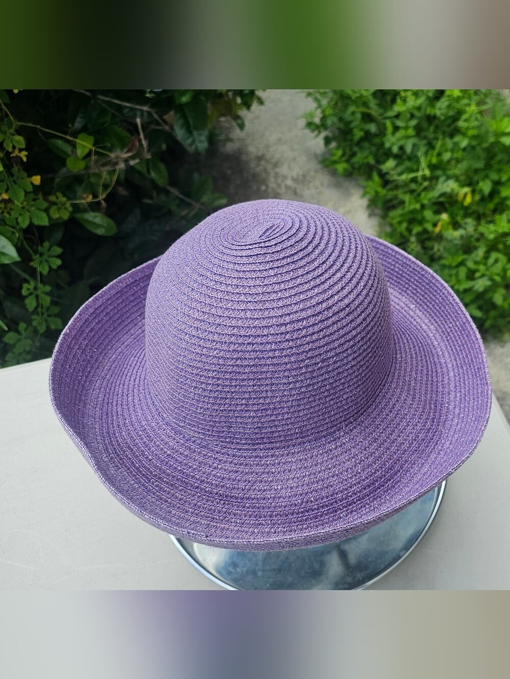 Purple Women's Straw Sun Hat - Brand Unspecified